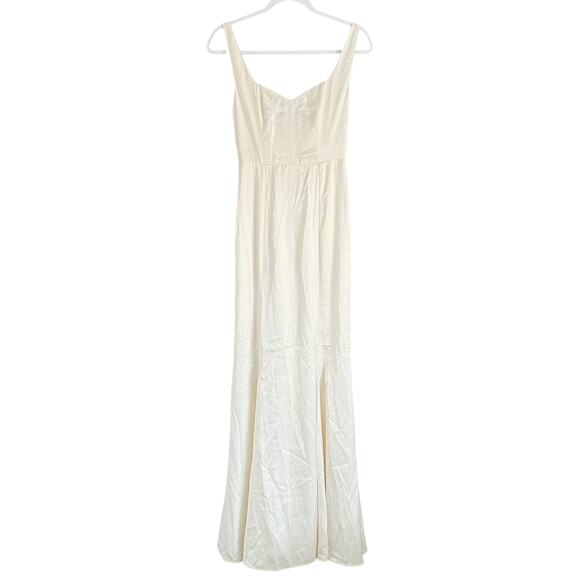 Reformation Payton Satin Dress Fior Di Latte - Picture 8 of 15